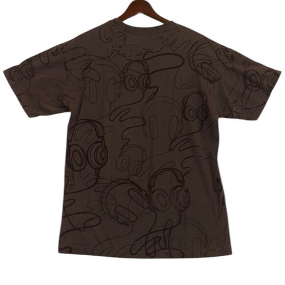 Utility Gray Short Sleeve Tee with Artistic Pattern Medium - Picture 2 of 6